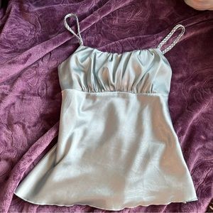 Y2K Iz Byer Teal Slip Tank